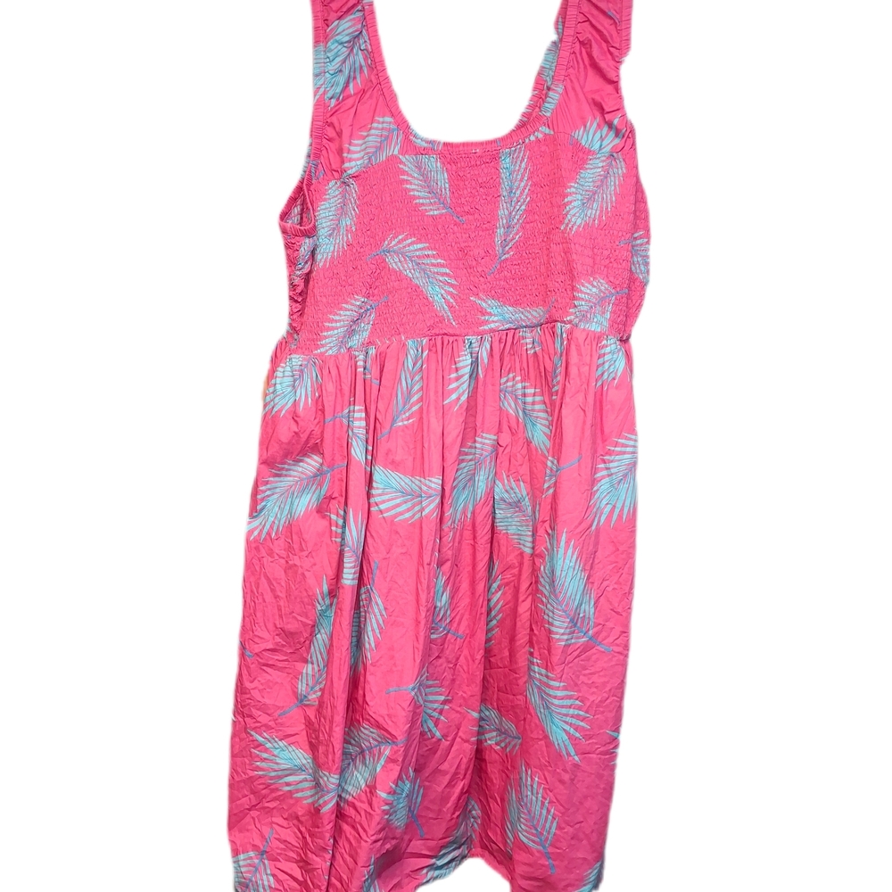 Lane Bryant Pink and Blue Midi Dress
